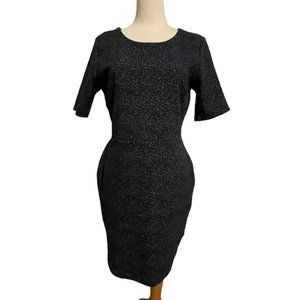 Simply Styled Womens Sheath Short Sleeve Dress MP Blue White Office Business